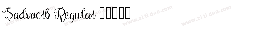 Sadvocrb Regular字体转换